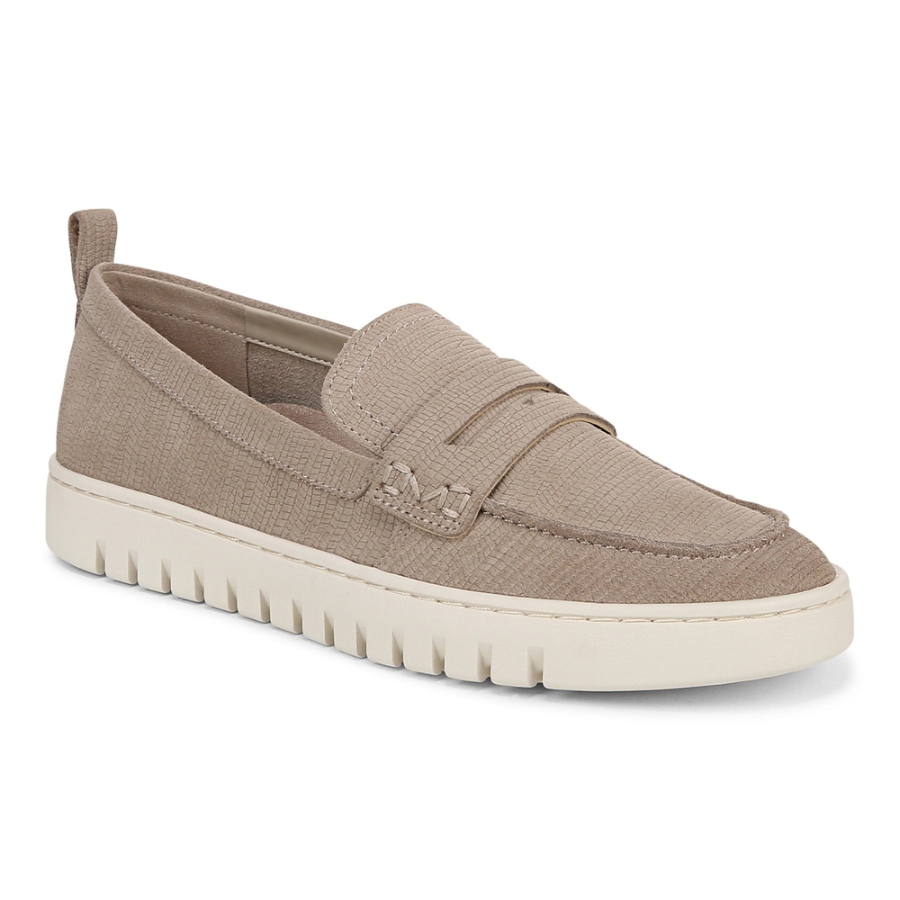 Vionic Uptown Women's Loafer, Size 7M Cobblestone/Taupe Suede, New In Box